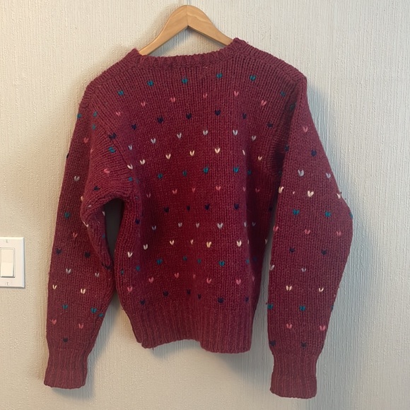 Fuschia Pink 100% Wool knitted sweater - Picture 2 of 4